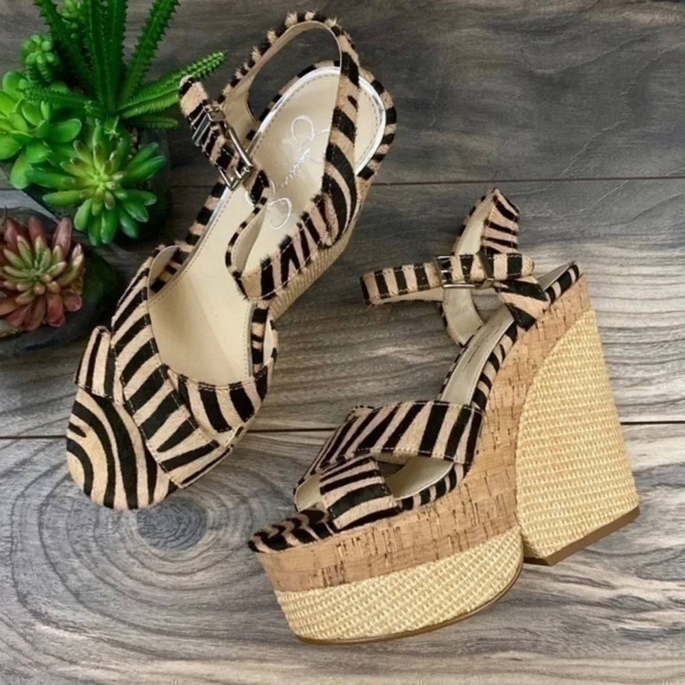 Jessica Simpson Jirie Zebra Print Platform